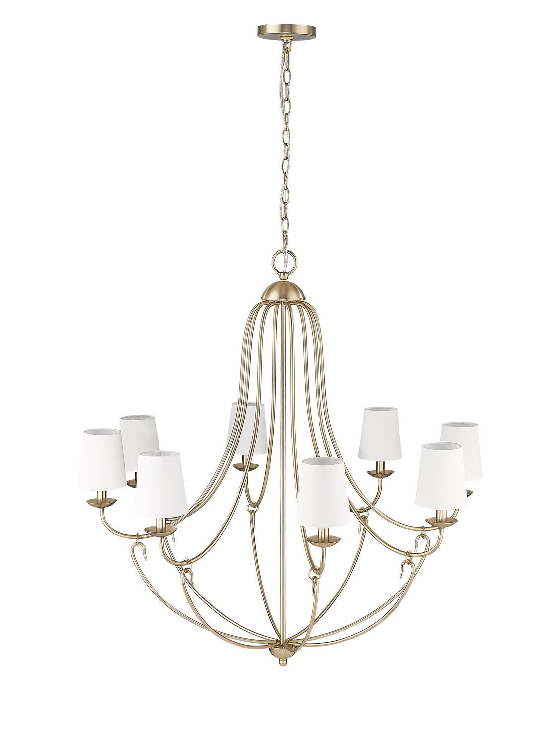 Millennium - 12108-MG - Eight Light Chandelier - Eisley - Modern Gold