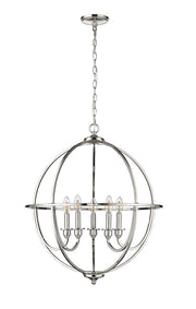 Millennium - 12305-PN - Five Light Chandelier - Artemis - Polished Nickel