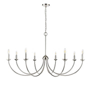 Millennium - 12408-PN - Eight Light Chandelier - Huxley - Polished Nickel