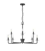 Millennium - 12508-MB - Eight Light Chandelier - Marceline - Matte Black