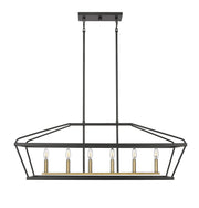 Millennium - 13406-MB/VB - Six Light Chandelier - Surrey - Matte Black / Vintage Brass