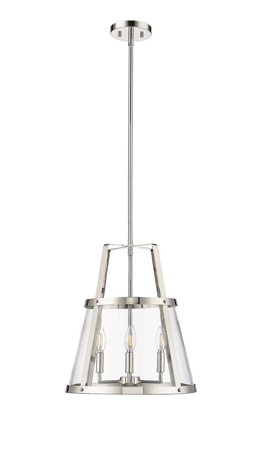 Millennium - 13604-PN - Four Light Pendant - Edelweiss - Polished Nickel