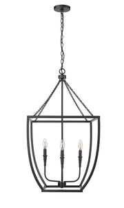 Millennium - 13804-MB - Four Light Pendant - Kelsey - Matte Black