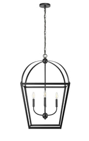 Millennium - 13904-MB - Four Light Pendant - Kelsey - Matte Black