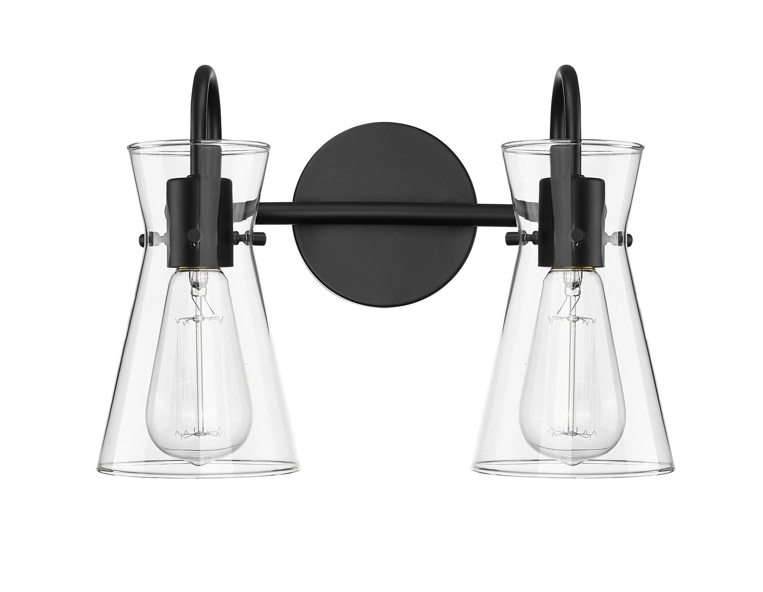 Millennium - 21002-MB - Two Light Vanity - Camellia - Matte Black