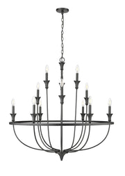 Millennium - 28012-MB - 12 Light Chandelier - Emery - Matte Black