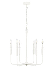 Millennium - 29306-TWH - Six Light Chandelier - Savanne - Textured White