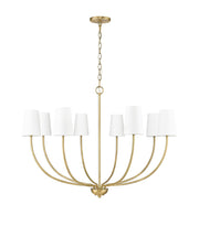 Millennium - 29908-VB - Eight Light Chandelier - Kandor - Vintage Brass