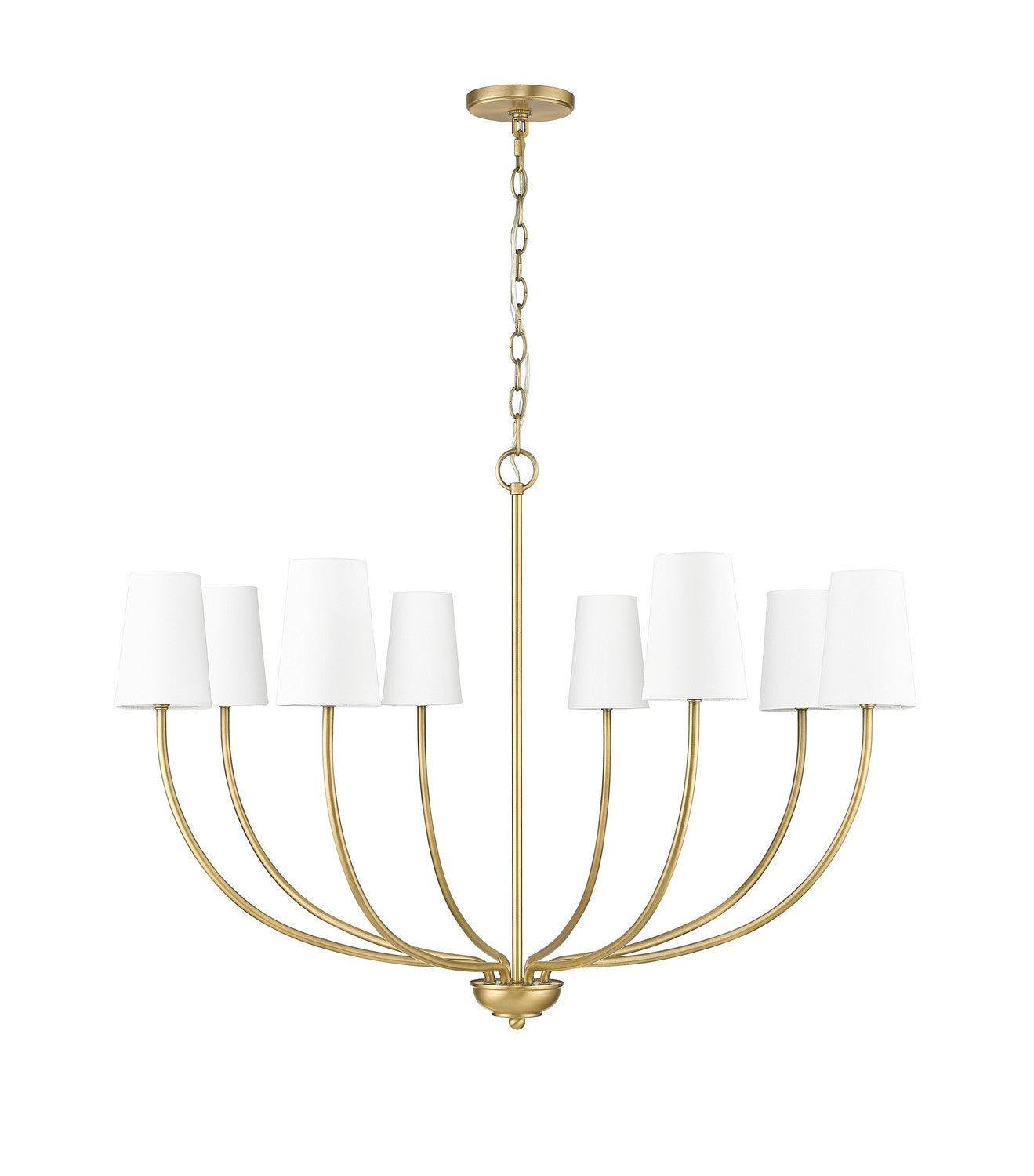 Millennium - 29908-VB - Eight Light Chandelier - Kandor - Vintage Brass