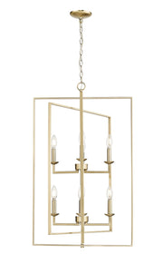 Millennium - 3248-MG - Eight Light Pendant - Nellis - Modern Gold