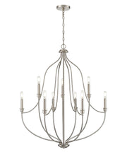Millennium - 98009-BN - Nine Light Chandelier - Senoia - Brushed Nickel