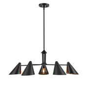 Millennium - 99005-MB - Five Light Chandelier - Warhol - Matte Black