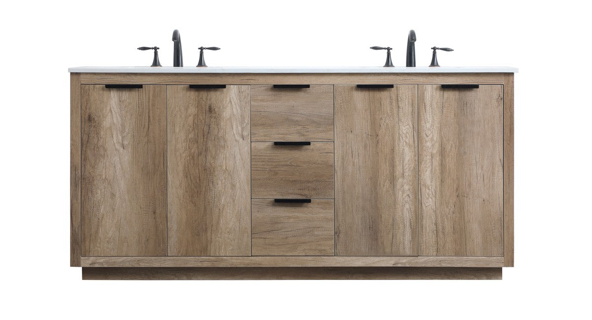 Elegant Lighting - VF19472DNT - Double Bathroom Vanity - Blake - Natural Oak