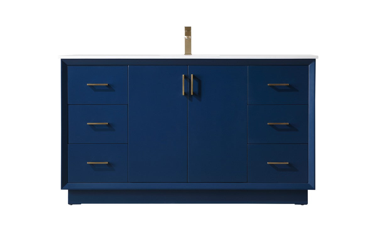 Elegant Lighting - VF19660BL - SIngle Bathroom Vanity - Hayes - Blue