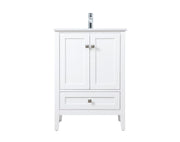 Elegant Lighting - VF21124WH - SIngle Bathroom Vanity - Hamilton - White