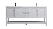 Elegant Lighting - VF22272DGR - Double Bathroom Vanity - Heath - Grey