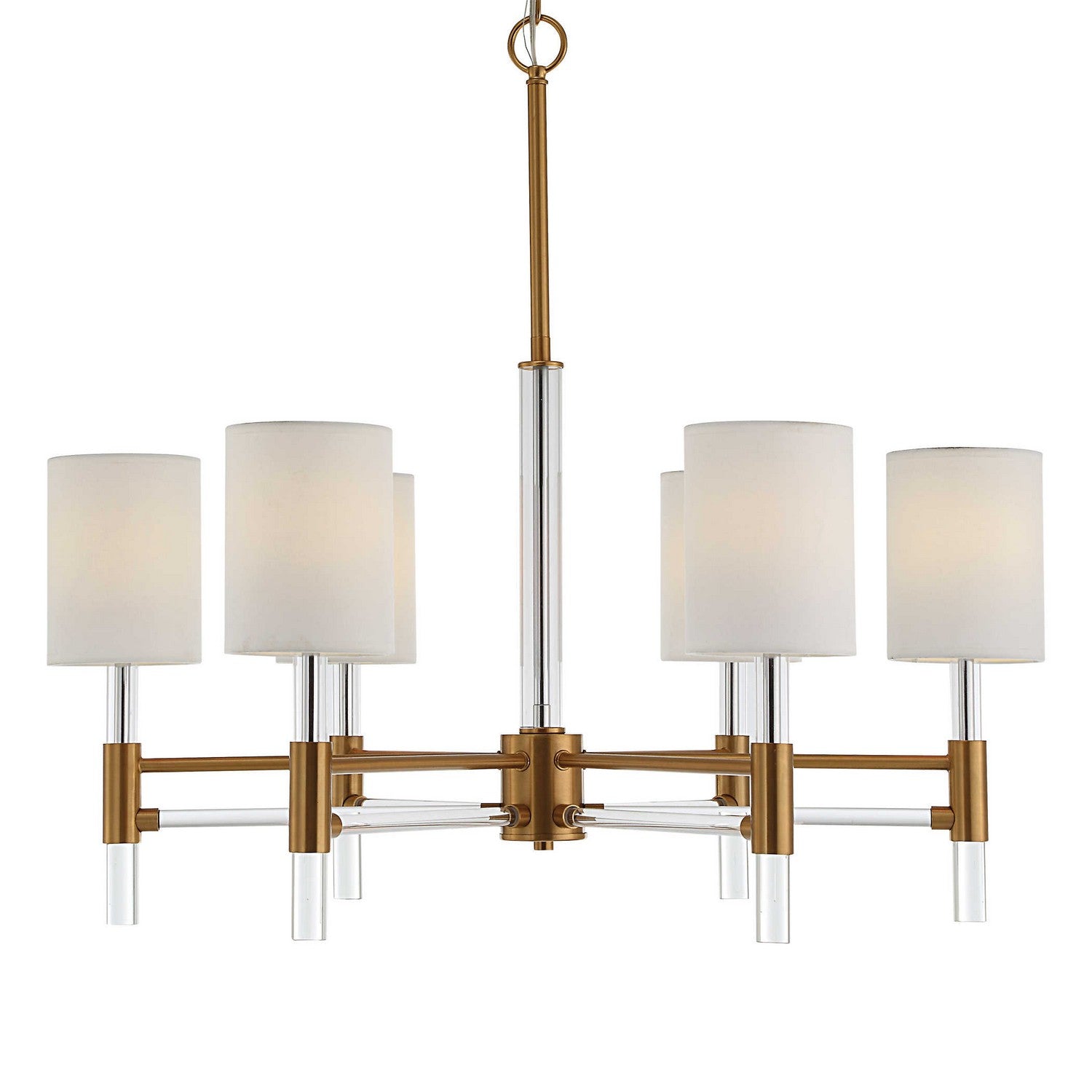 Uttermost - 21380 - Six Light Chandelier - Welkin - Warm Brass