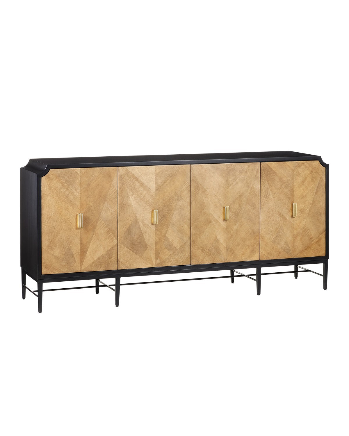 Currey and Company - 3000-0271 - Credenza - Taupe/Caviar Black/Polished Brass/Black