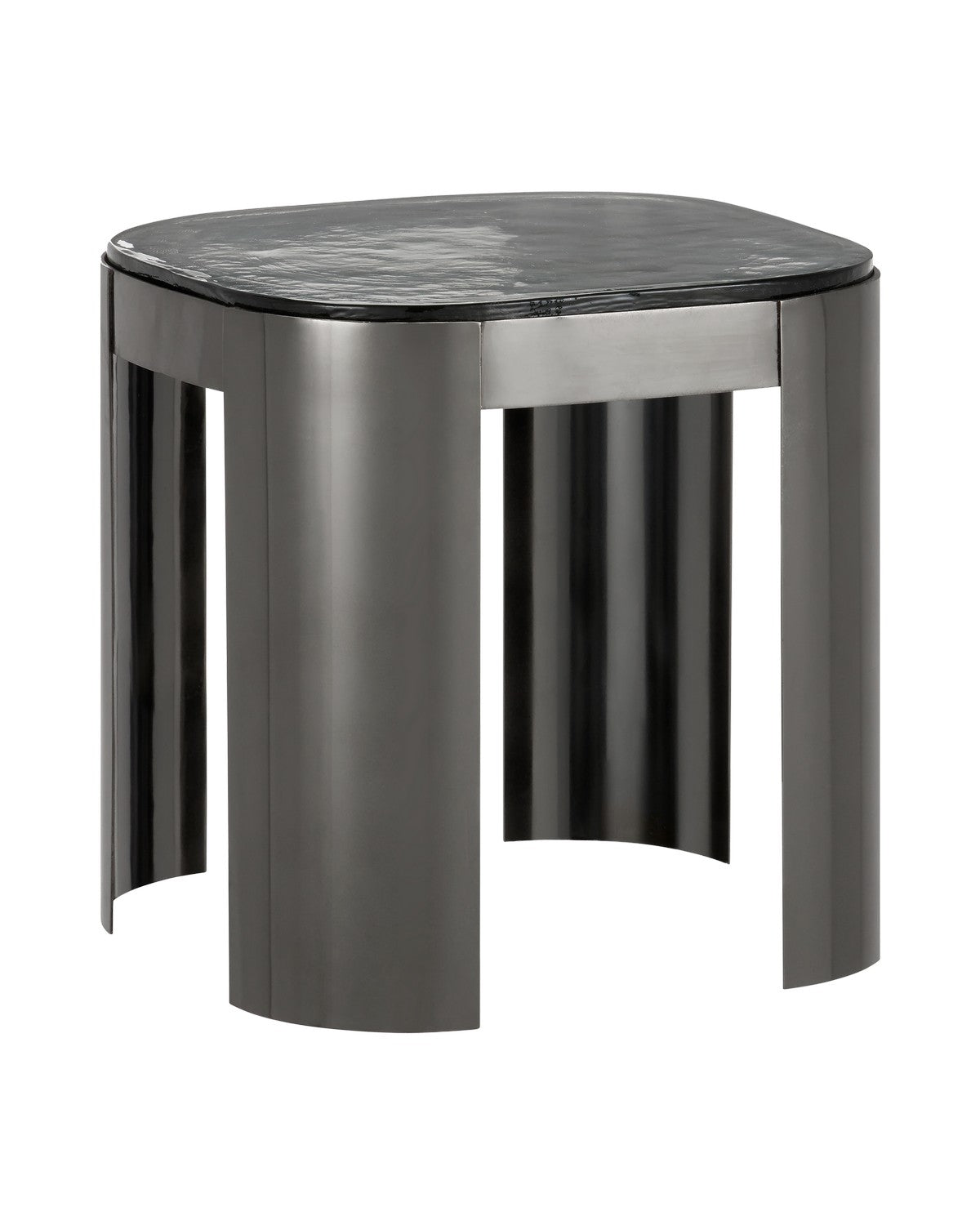 Currey and Company - 4000-0160 - Accent Table - Graphite/Clear