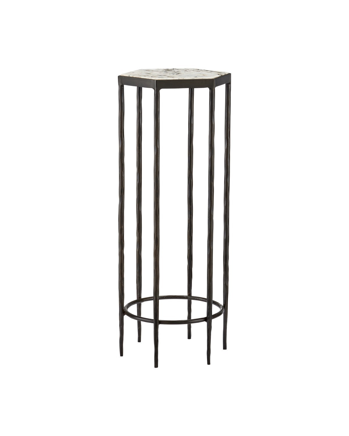 Currey and Company - 4000-0174 - Accent Table - Dark Graphite/Natural