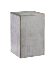 Currey and Company - 4000-0176 - Accent Table - Graphite/White Patina