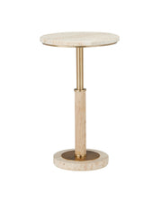 Currey and Company - 4000-0183 - Accent Table - Natural/Polished Brass