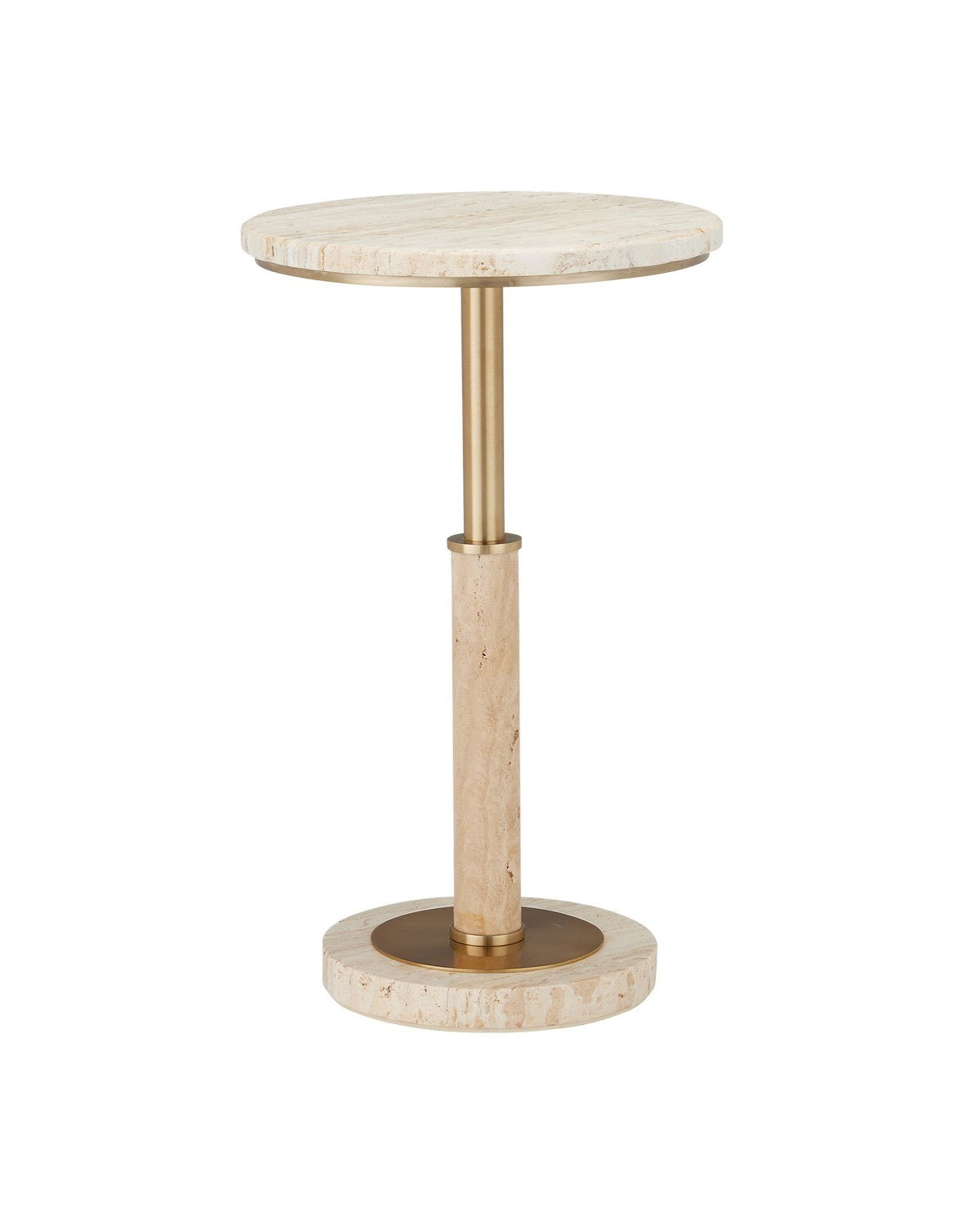 Currey and Company - 4000-0183 - Accent Table - Natural/Polished Brass