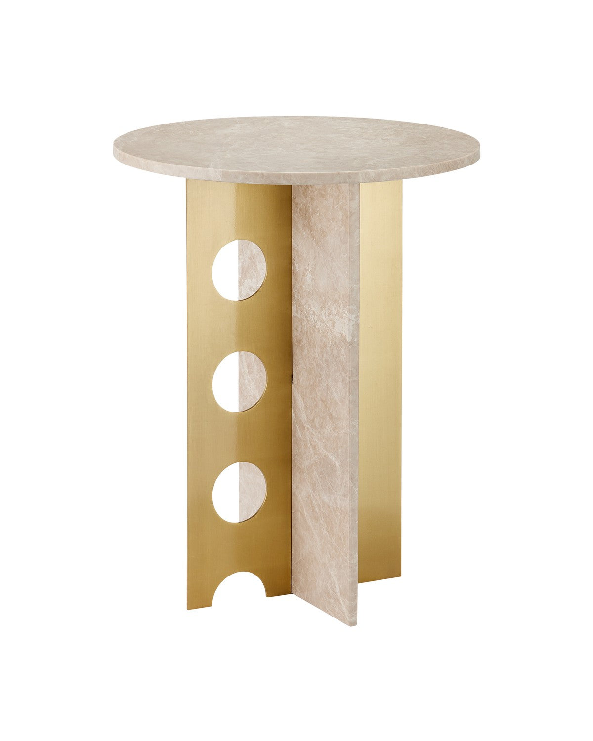 Currey and Company - 4000-0186 - Accent Table - Natural/Polished Brass
