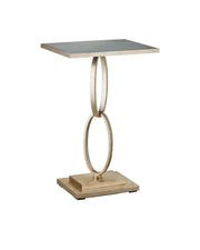 Currey and Company - 4000-0189 - Accent Table - Champagne/Antique Mirror