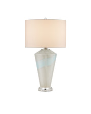 Currey and Company - 6000-0934 - One Light Table Lamp - Pale Gray/Light Blue/Clear/Polished Nickel