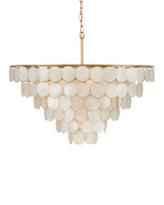Currey and Company - 9000-1098 - Five Light Semi-Flush Mount - Natural/Contemporary Gold