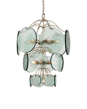 Currey and Company - 9000-1100 - 13 Light Chandelier - Clear/Silver Leaf