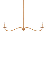 Currey and Company - 9000-1127 - Two Light Chandelier - Saddle Tan/Natural