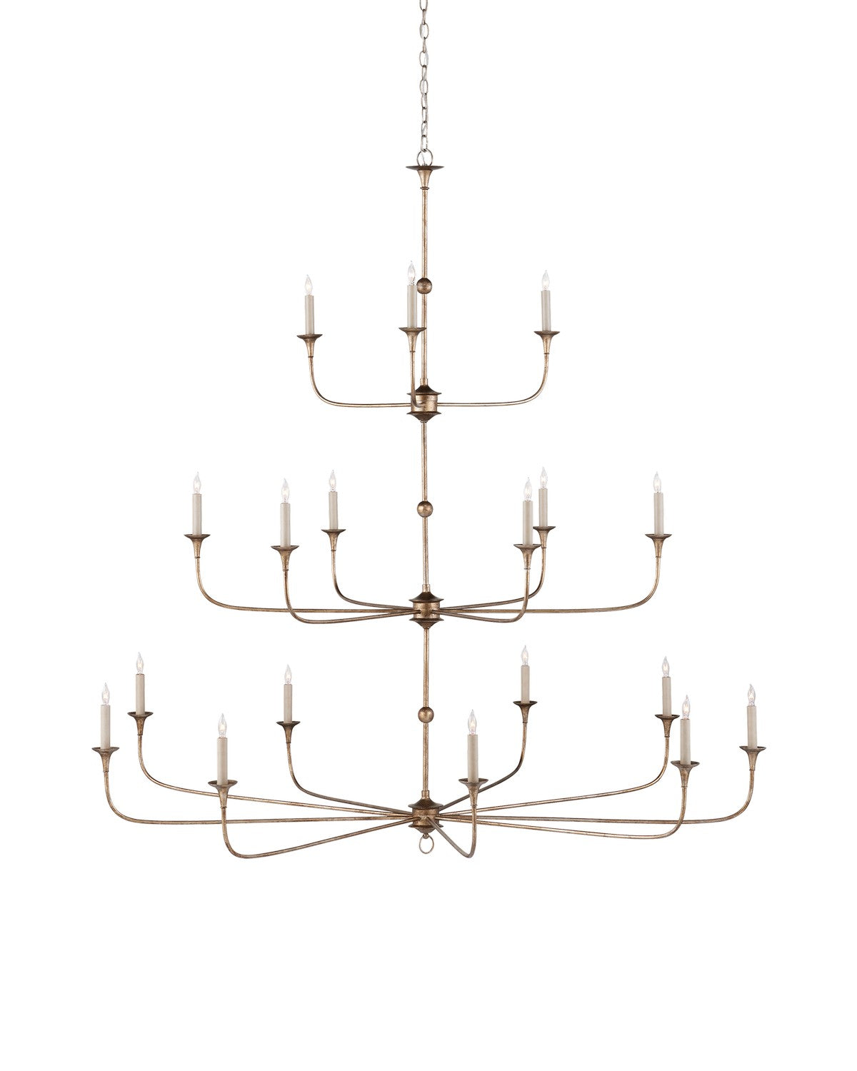 Currey and Company - 9000-1130 - 18 Light Chandelier - Pyrite Bronze