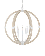 Currey and Company - 9000-1131 - Six Light Chandelier - Sandstone/Sugar White