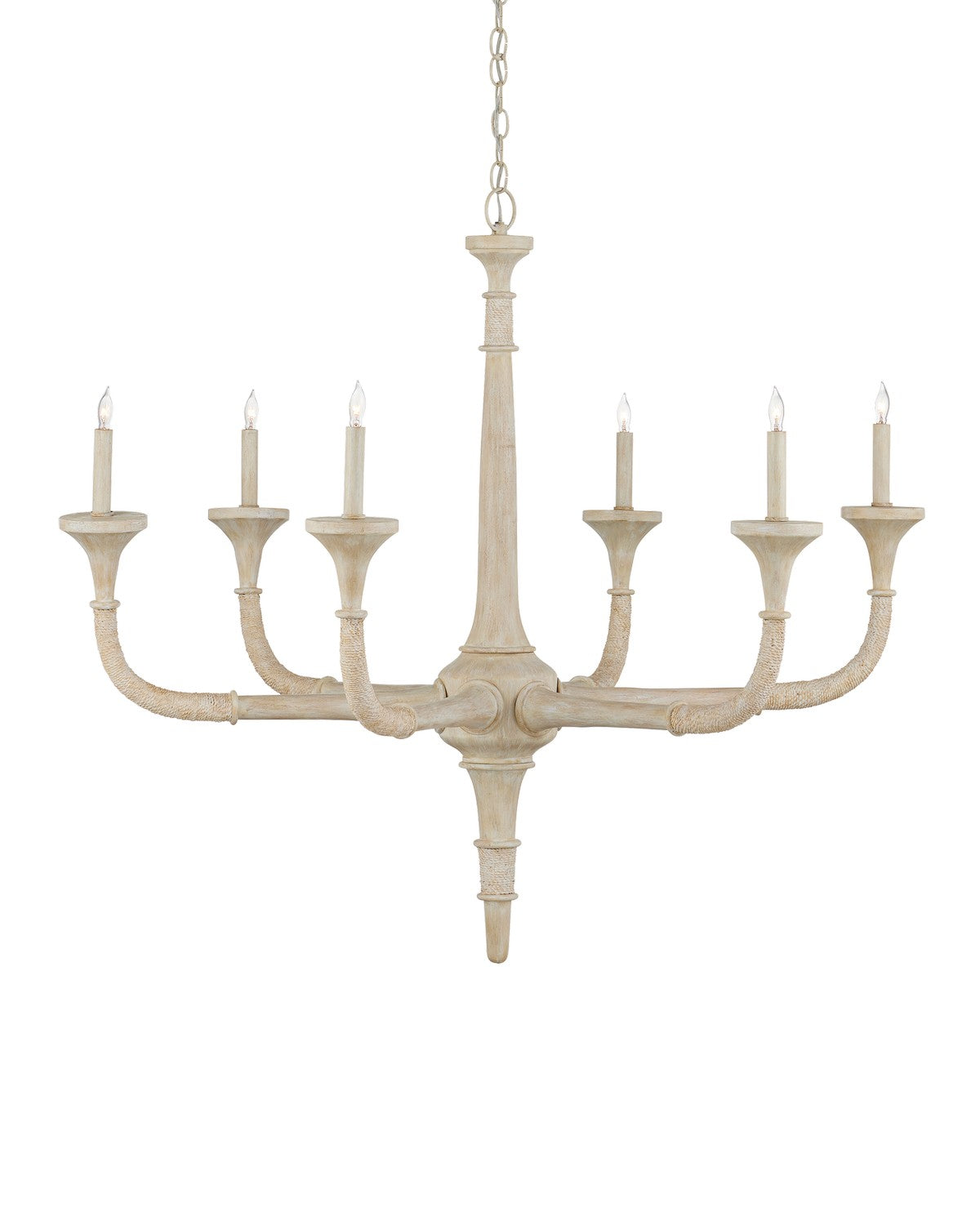 Currey and Company - 9000-1140 - Six Light Chandelier - Sandstone