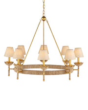 Currey and Company - 9000-1143 - Eight Light Chandelier - Natural/Contemporary Gold Leaf/Contemporary Gold