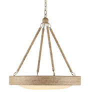 Currey and Company - 9000-1148 - One Light Chandelier - Natural/Frosted White/Beige/Sugar White