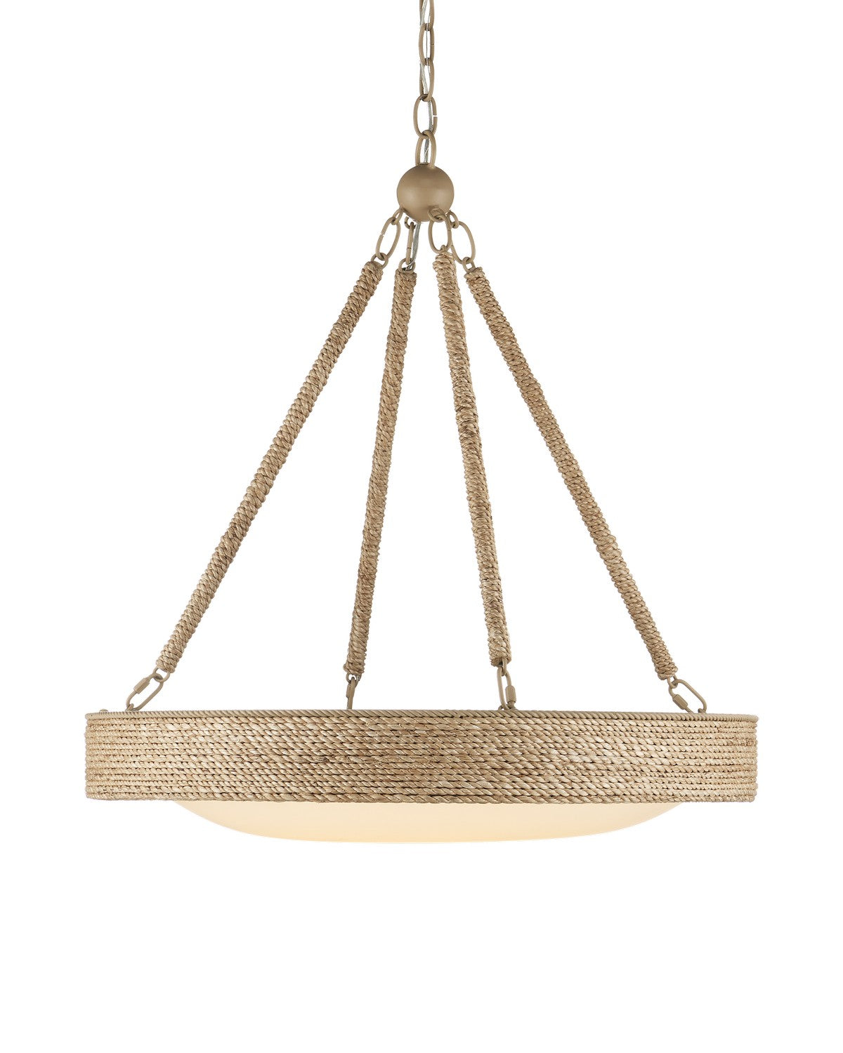 Currey and Company - 9000-1148 - One Light Chandelier - Natural/Frosted White/Beige/Sugar White