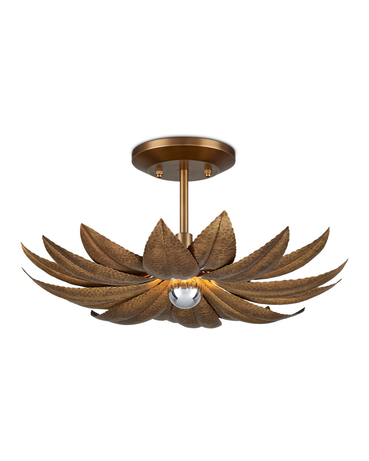 Currey and Company - 9000-1159 - One Light Semi-Flush Mount - Antique Brass
