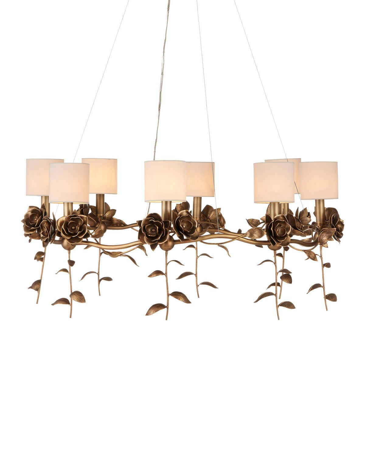 Currey and Company - 9000-1160 - Eight Light Chandelier - Antique Brass