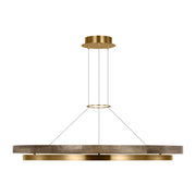 Visual Comfort Modern - 700GRC48NBW-LED930 - LED Chandelier - Grace - Natural Brass/ Weathered Oak