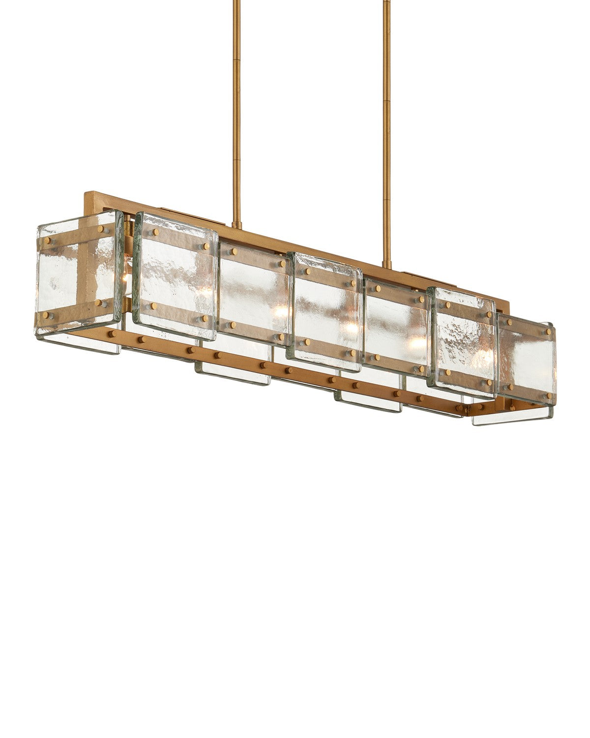 Currey and Company - 9000-1165 - Six Light Chandelier - Clear/Antique Brass