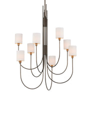 Currey and Company - 9000-1168 - Eight Light Chandelier - Statuary Bronze/Antique Brass