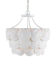 Currey and Company - 9000-1202 - Three Light Chandelier - Sugar White/White