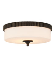 Currey and Company - 9999-0073 - One Light Flush Mount - Oil Rubbed Bronze/White