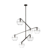 Visual Comfort Modern - SLCH354CBF - Six Light Chandelier - Lowing - Blackened Forged