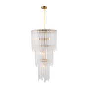 Arteriors - DSC05 - Seven Light Chandelier - Raine - Clear Seedy/Antique Brass