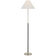 Visual Comfort Signature - CHA 9081PN/BRT-L - LED Floor Lamp - Basden - Polished Nickel and Black Rattan