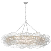 Visual Comfort Signature - JN 5109PW/CG - LED Chandelier - Talia - Plaster White and Clear Swirled Glass